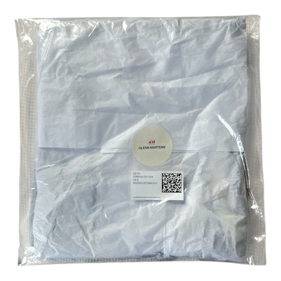 💥SOLD💥NWT Glenn Martens x H&M Satin Trompe L'oeil Print Invisible Strap Dress - Picture 8 of 8